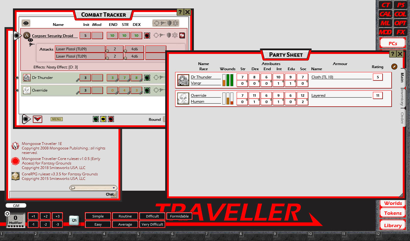 Fantasy Grounds - Traveller Mongoose 1E Ruleset (Traveller 1E Mongoose)