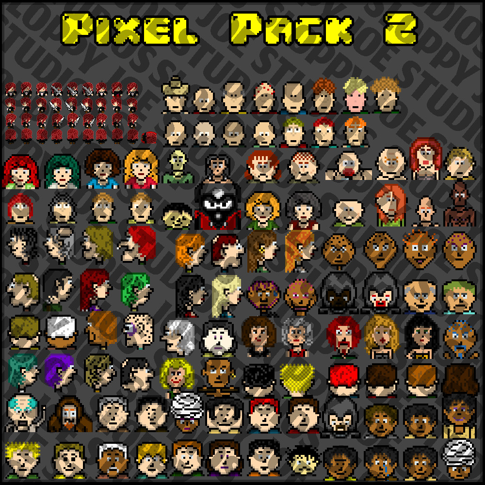 RPG Maker MV - Pixel Pack 2 Characters - Faces - Sideview Enemies
