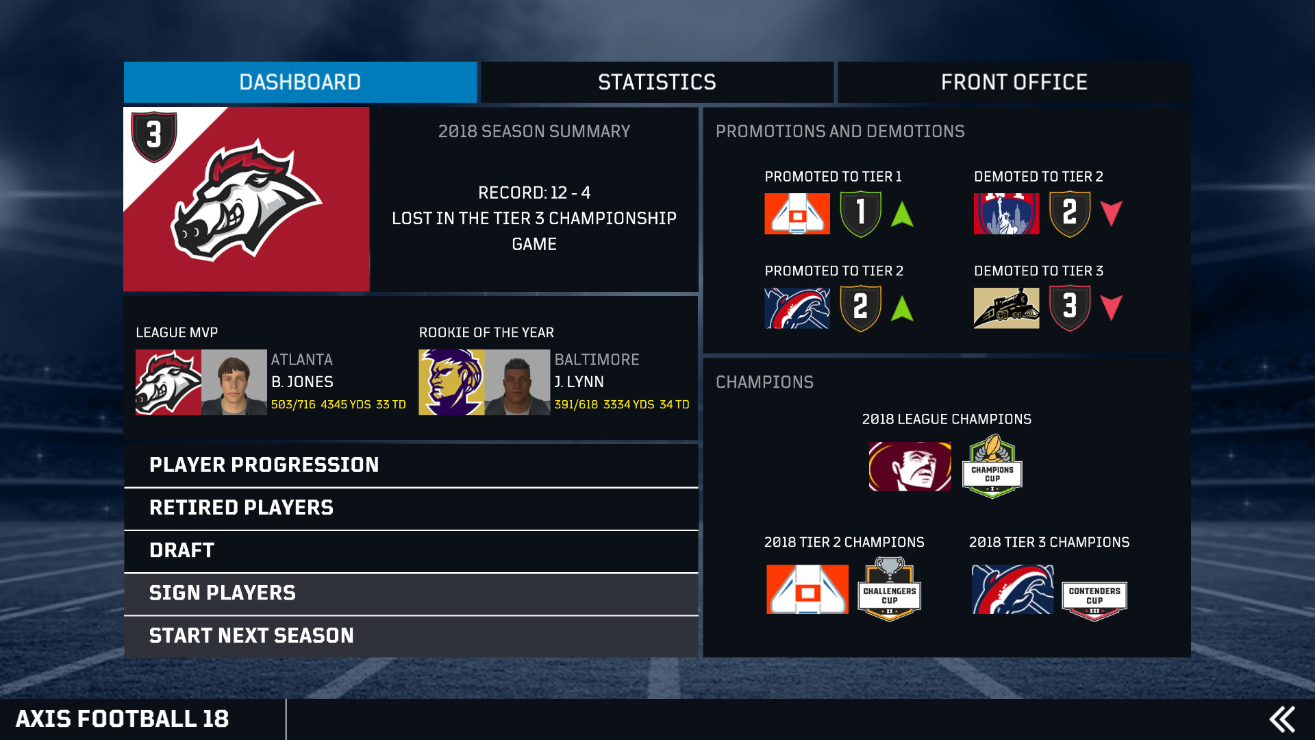 Axis Football 2018