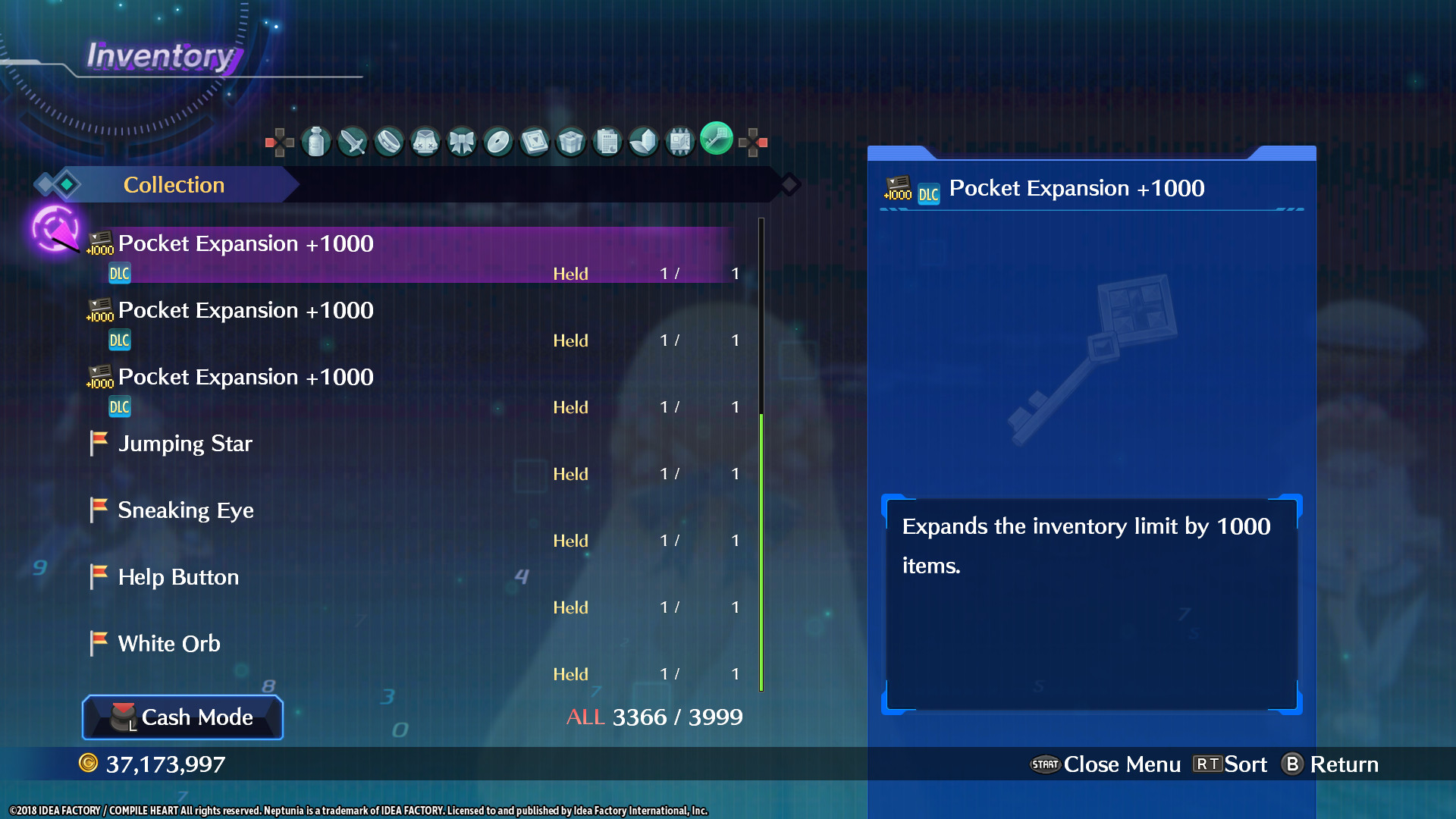 Megadimension Neptunia VIIR - Inventory Expansion 1