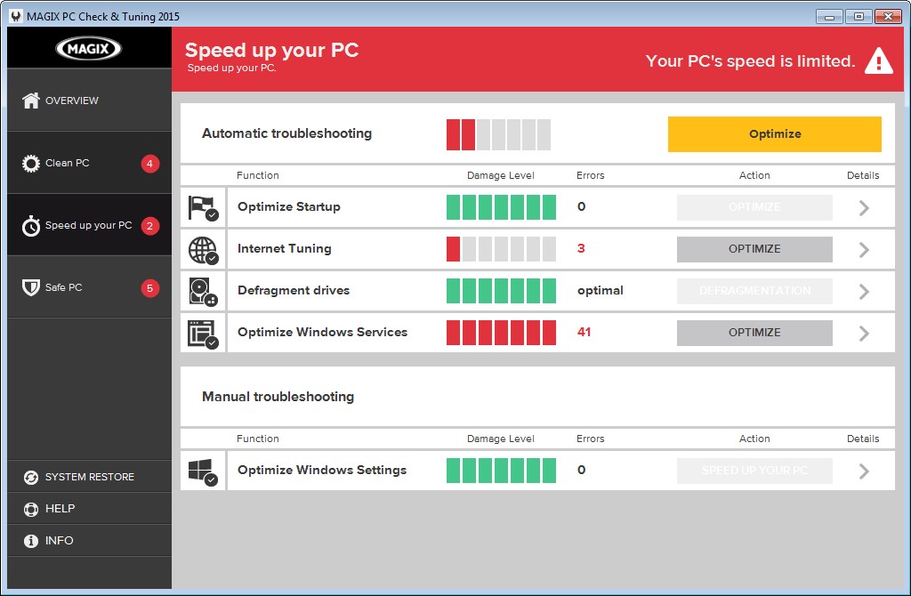 MAGIX PC Check & Tuning 2015