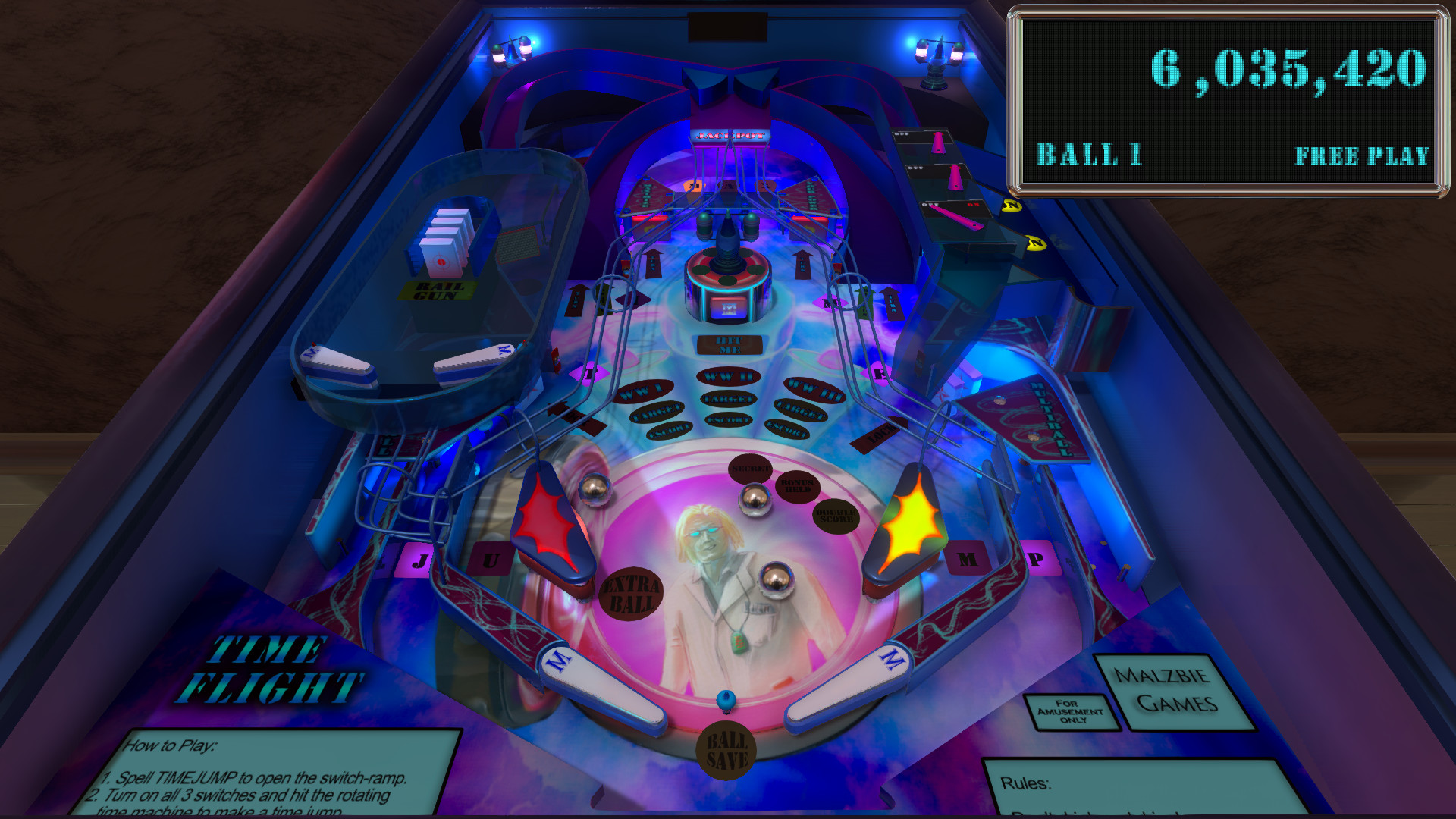 Malzbie's Pinball Collection - Time Flight