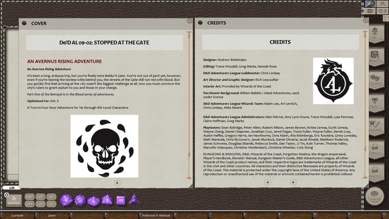 Fantasy Grounds - D&D Adventurers League 09-02 Stopped at the Gate