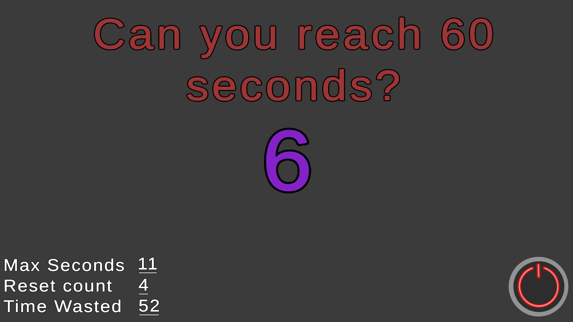 Can you reach 60 seconds