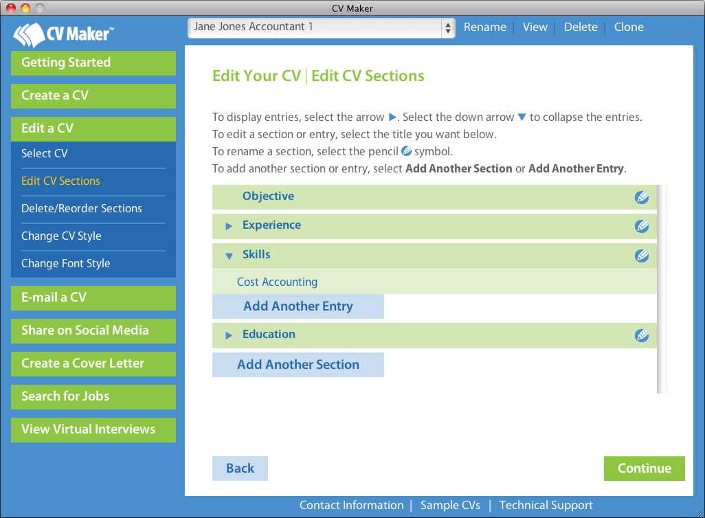 CV Maker for Mac