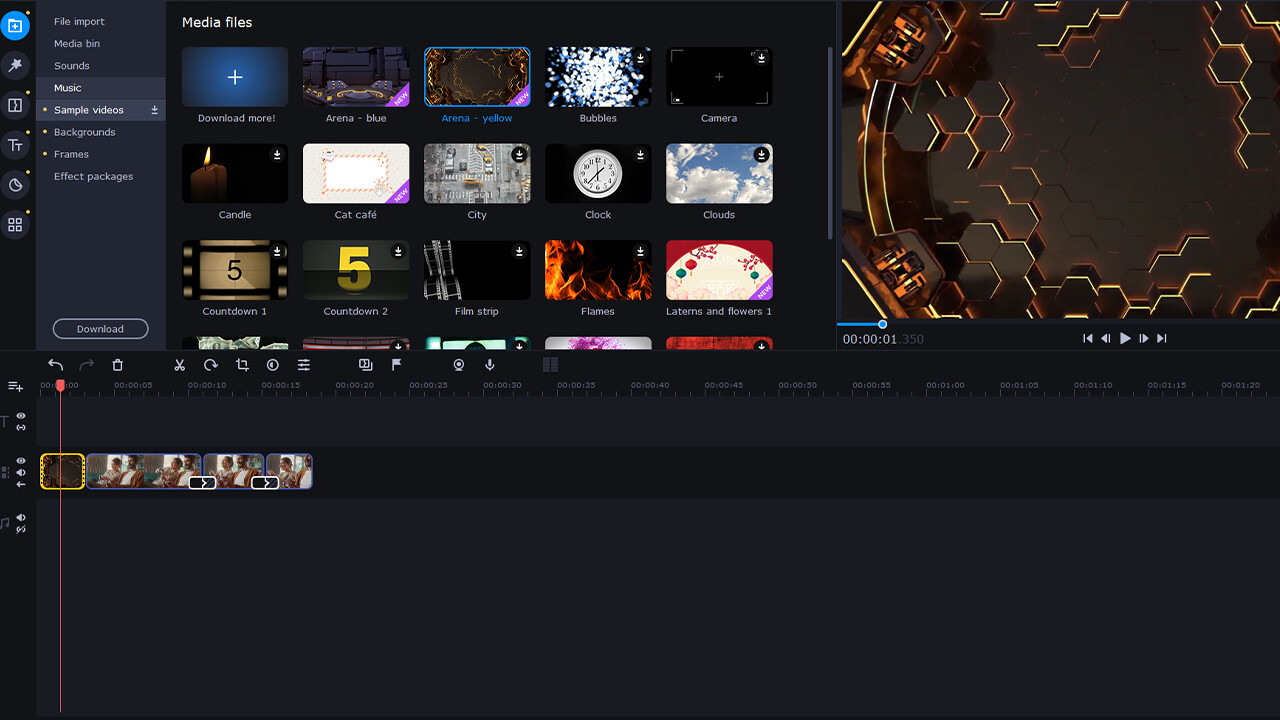 Movavi Video Editor 2025 - Cinematic Set