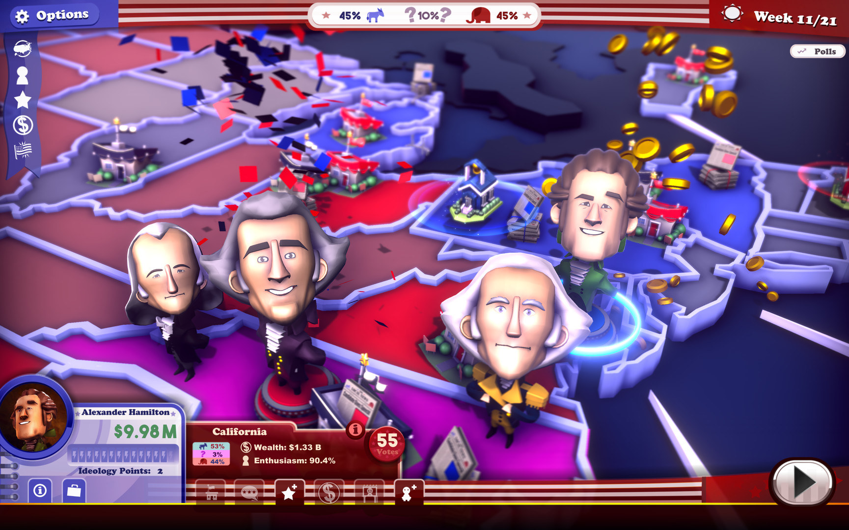 The Political Machine 2020 - The Founding Fathers DLC