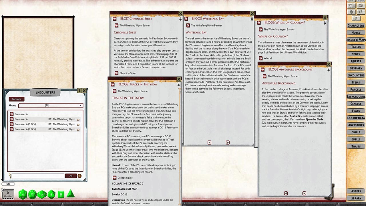 Fantasy Grounds - Pathfinder 2 RPG - Pathfinder Society Bounty #1: The Whitefang Wyrm