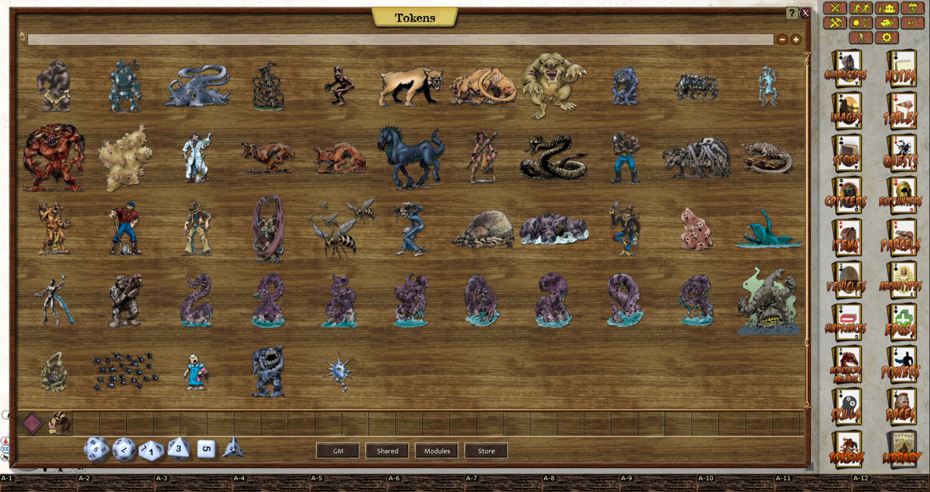 Fantasy Grounds - Cardstock Cowboys: Horrors of the Weird West (Token Pack)