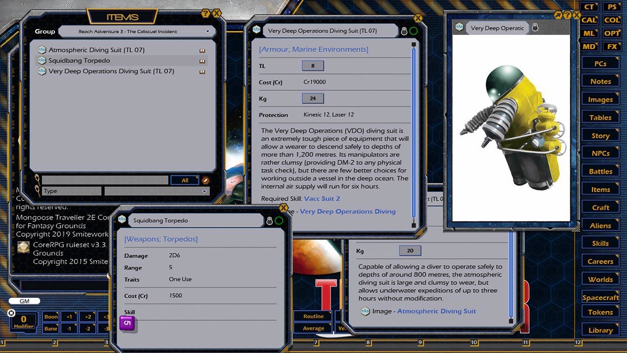 Fantasy Grounds - Reach Adventure 3: The Calixcuel Incident (MGT2)