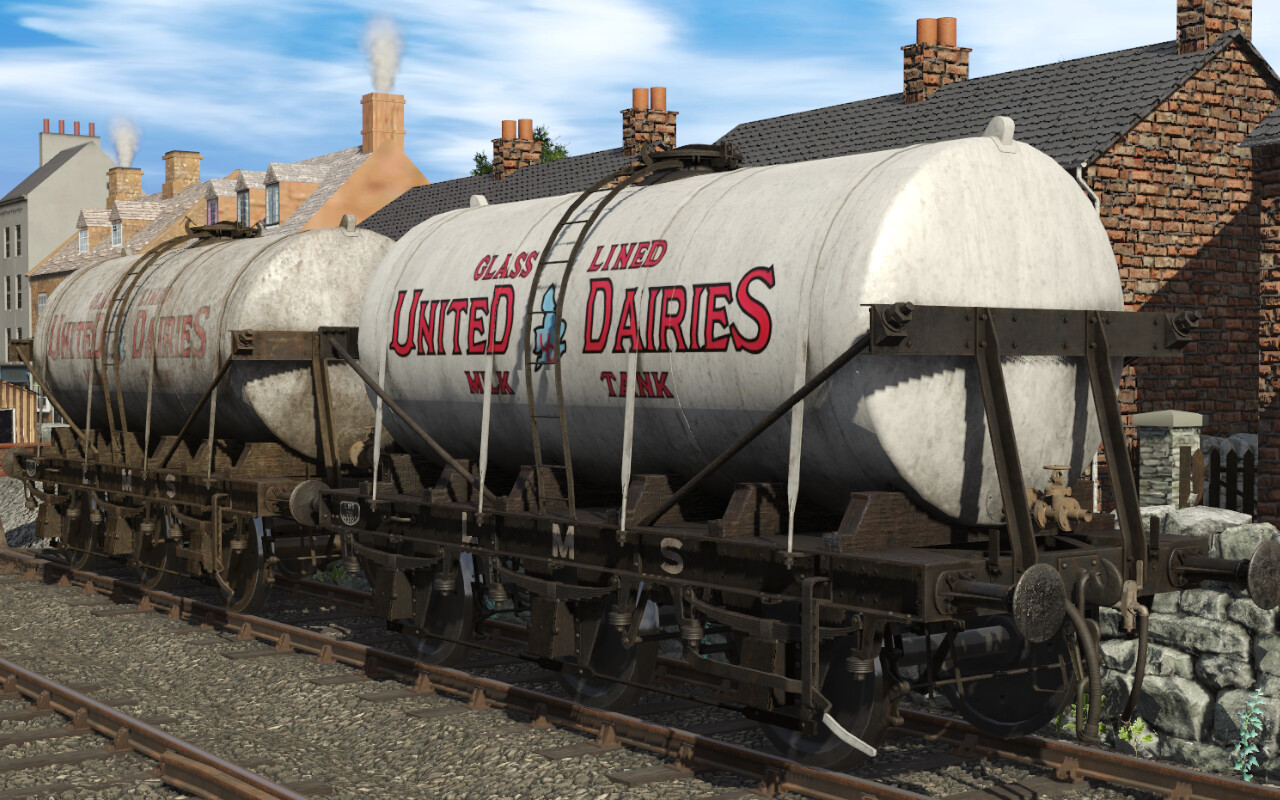 Trainz 2022 DLC - UK 6 Wheel Milk Tanker Pack 1