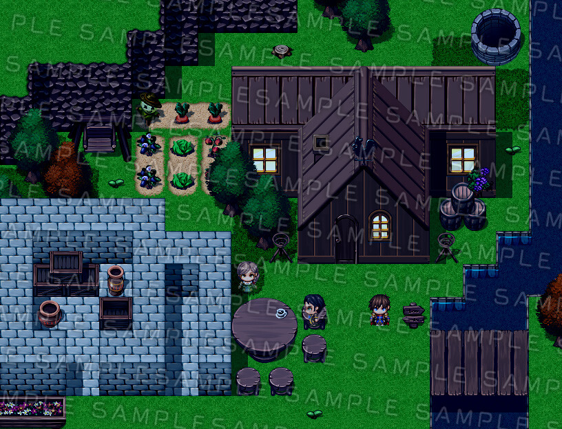 RPG Maker MV - Krachware Fantasy Town Exterior Tileset