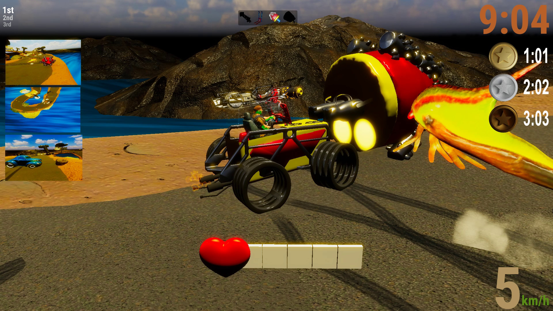 Race! Make 'm finish...
