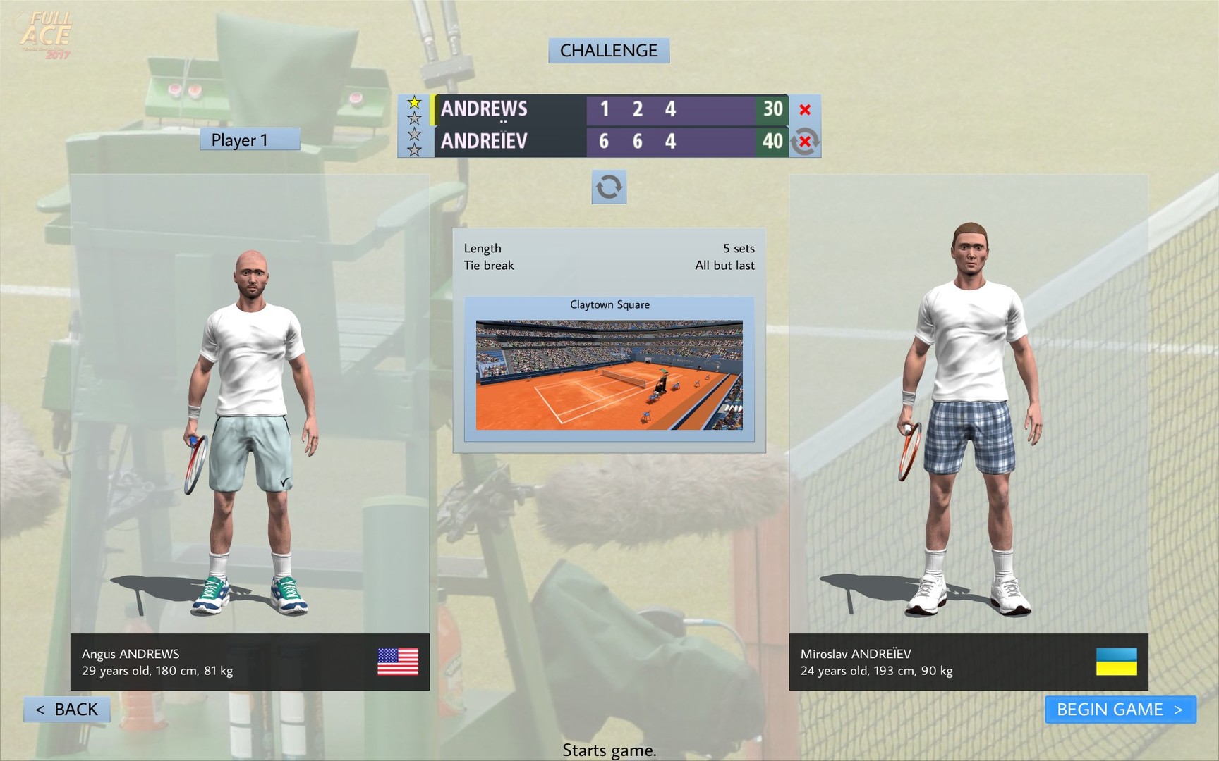 Full Ace Tennis Simulator