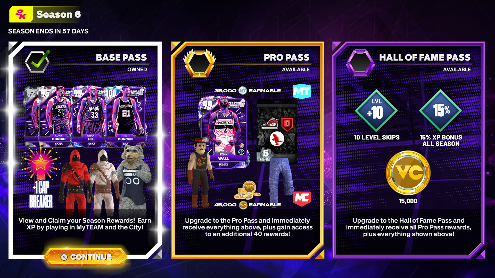NBA 2K25 Hall of Fame Pass: Season 6