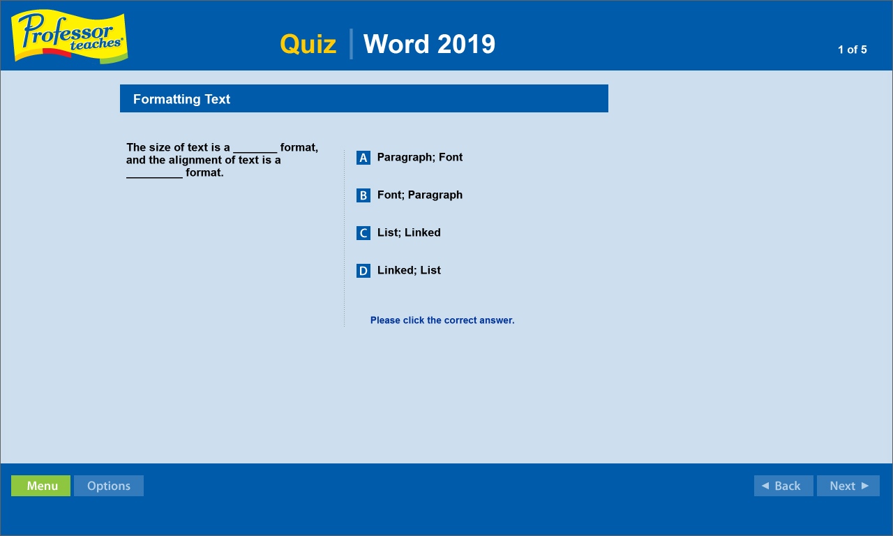 Professor Teaches Word 2019