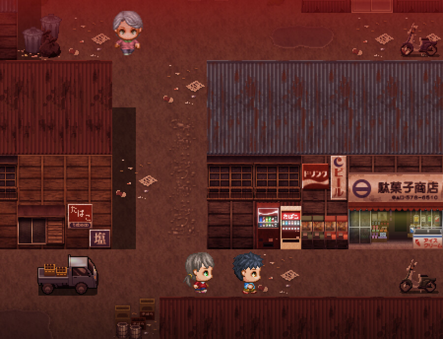 RPG Maker MZ - SERIALGAMES Living Good City Tileset - 80's Scene SET