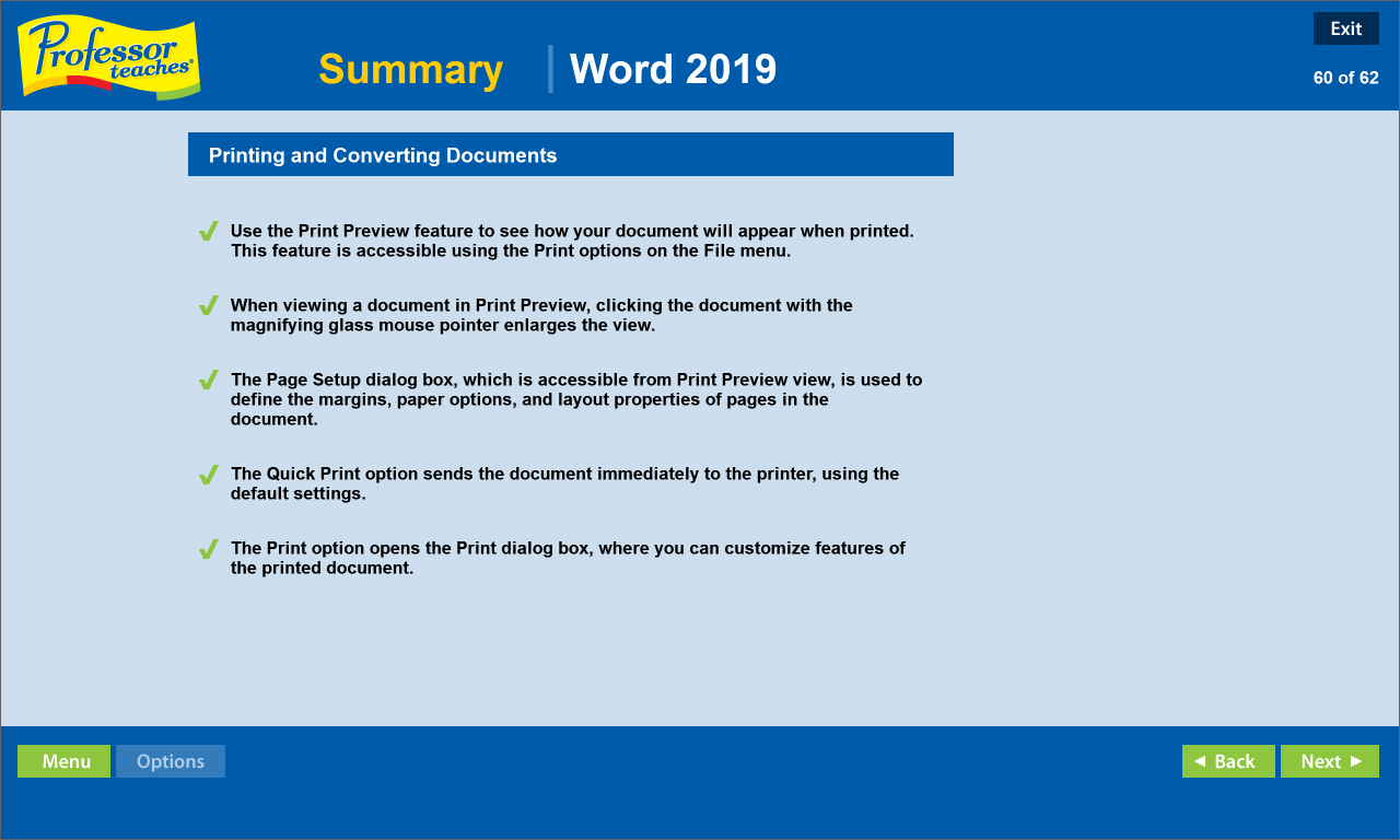 Professor Teaches Word 2019