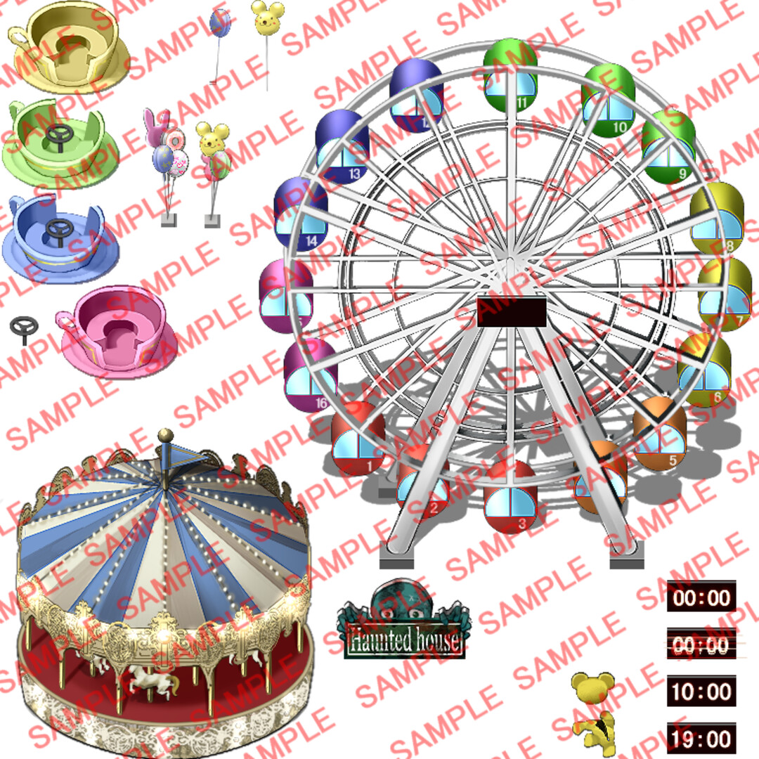 RPG Maker MZ - Amusement park! Tile set