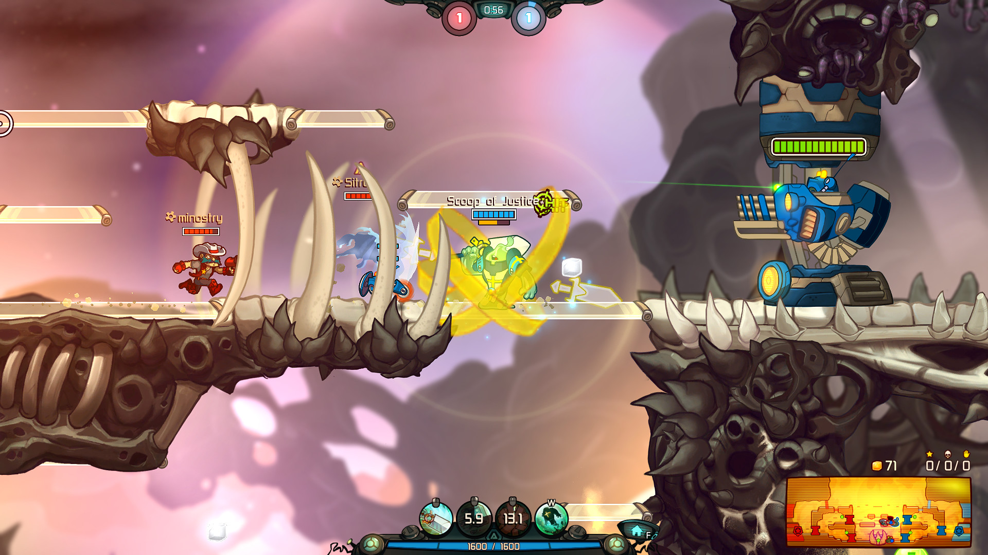 Scoop of Justice - Awesomenauts Character