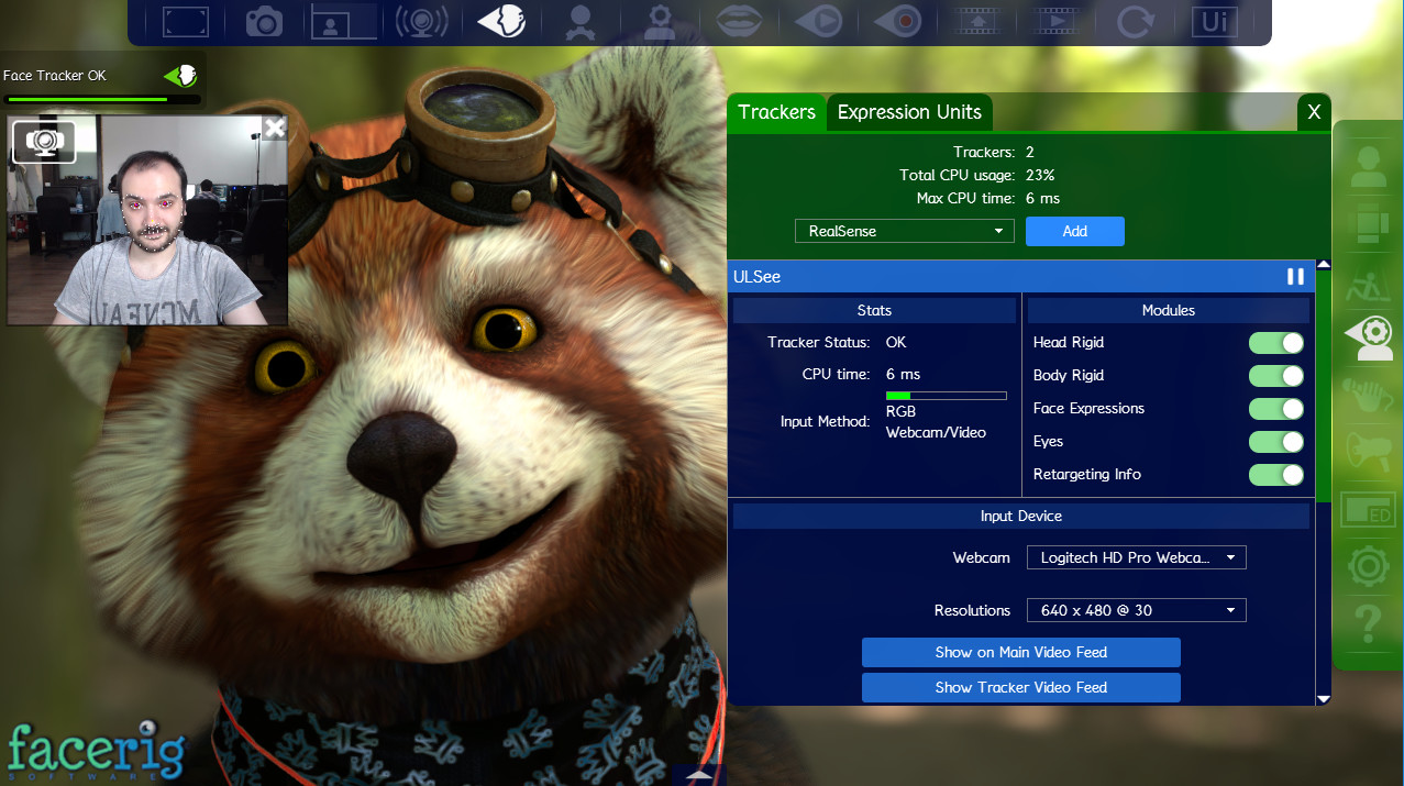 FaceRig support for Intel® RealSense™