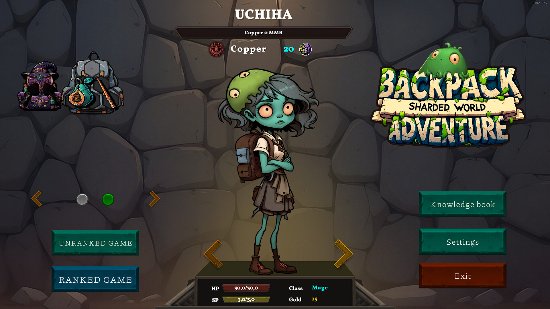 Sharded World: Backpack Adventure Demo
