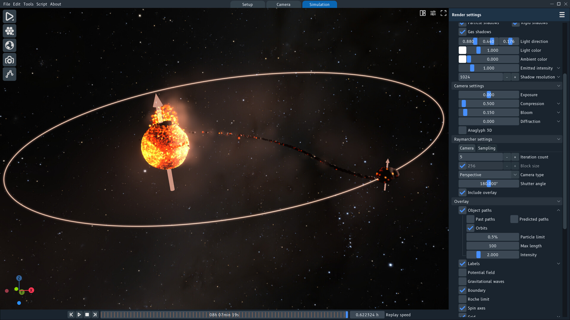 SpaceSim - Astrophysical Simulation Software