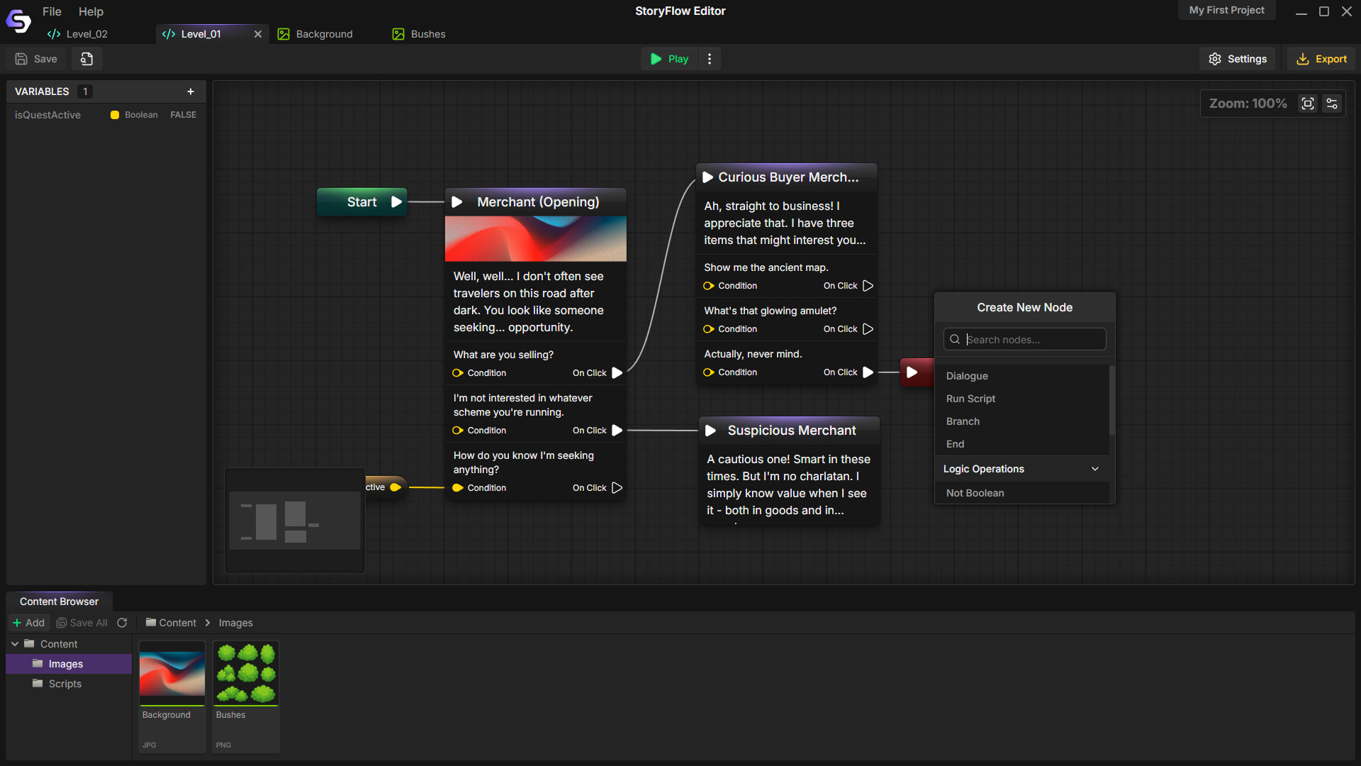 StoryFlow Editor