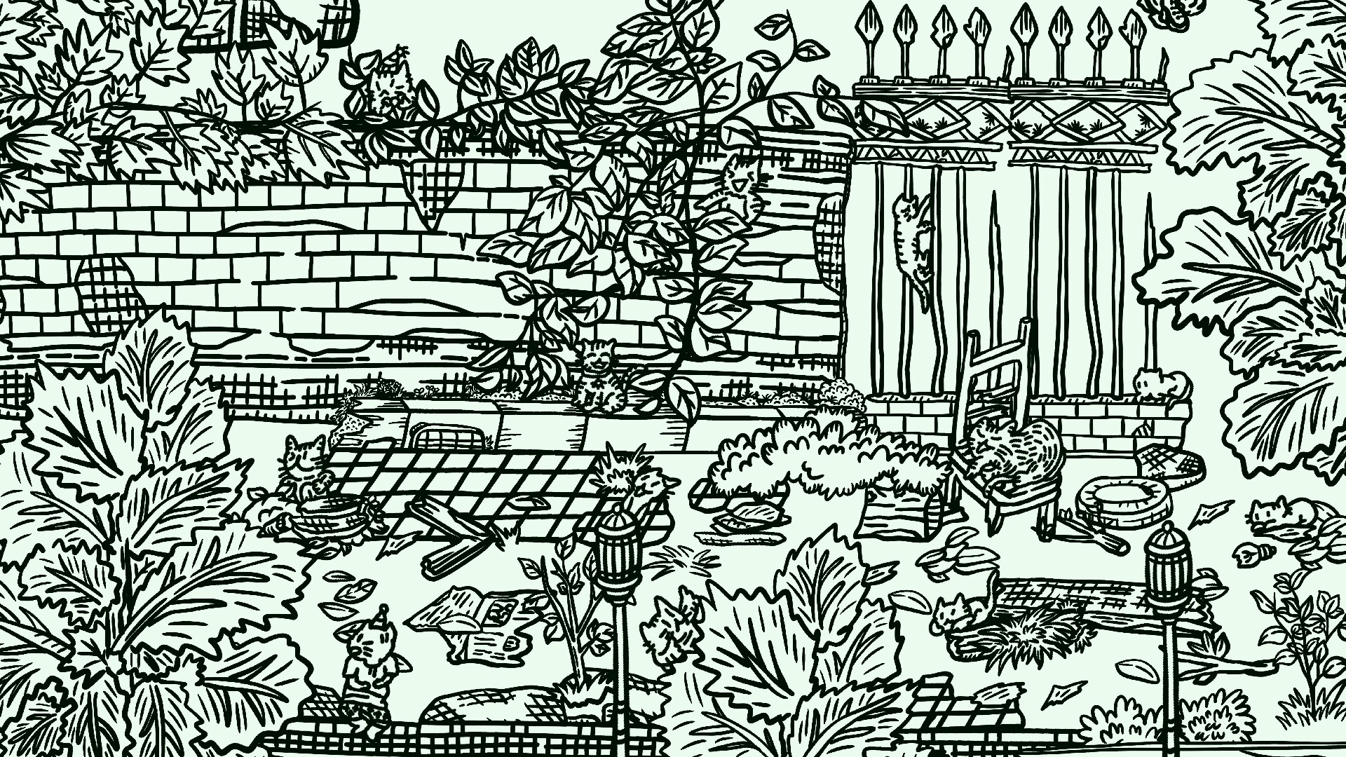 Hidden Cats In Old City Block
