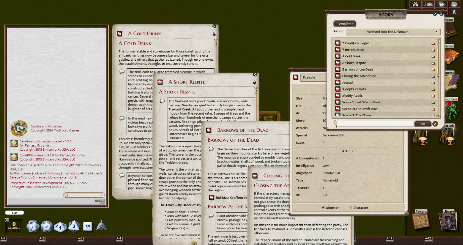 Fantasy Grounds - I1 Into the Unknown: Vakhund (Castles & Crusades)
