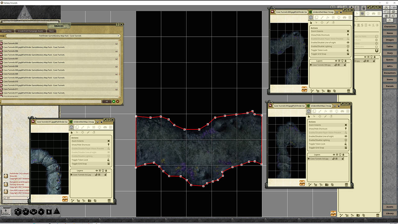 Fantasy Grounds - Pathfinder RPG - GameMastery Map Pack: Cave Tunnels