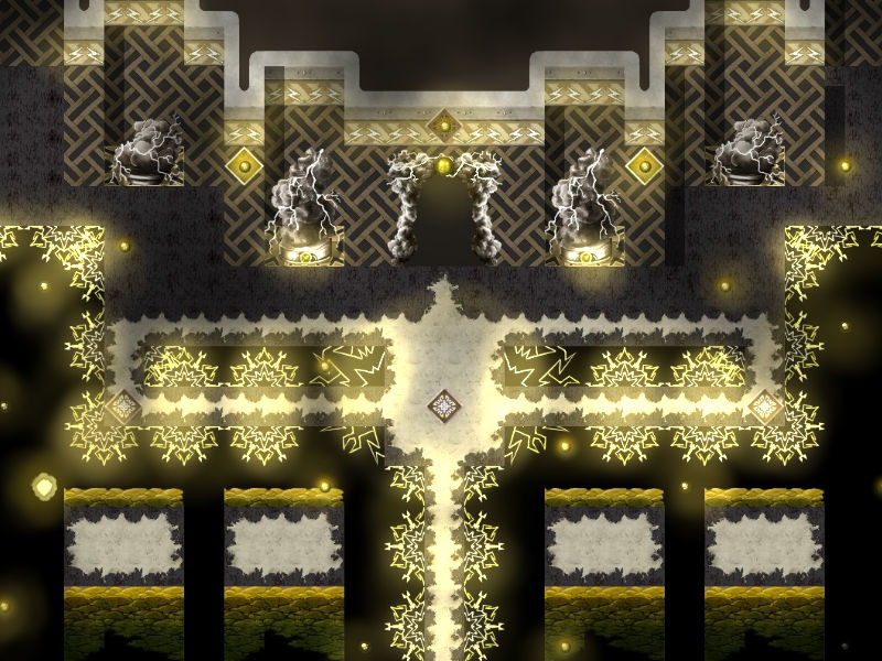 RPG Maker MZ - KR Elemental Dungeon Tileset - Dark Light Lightning Metal