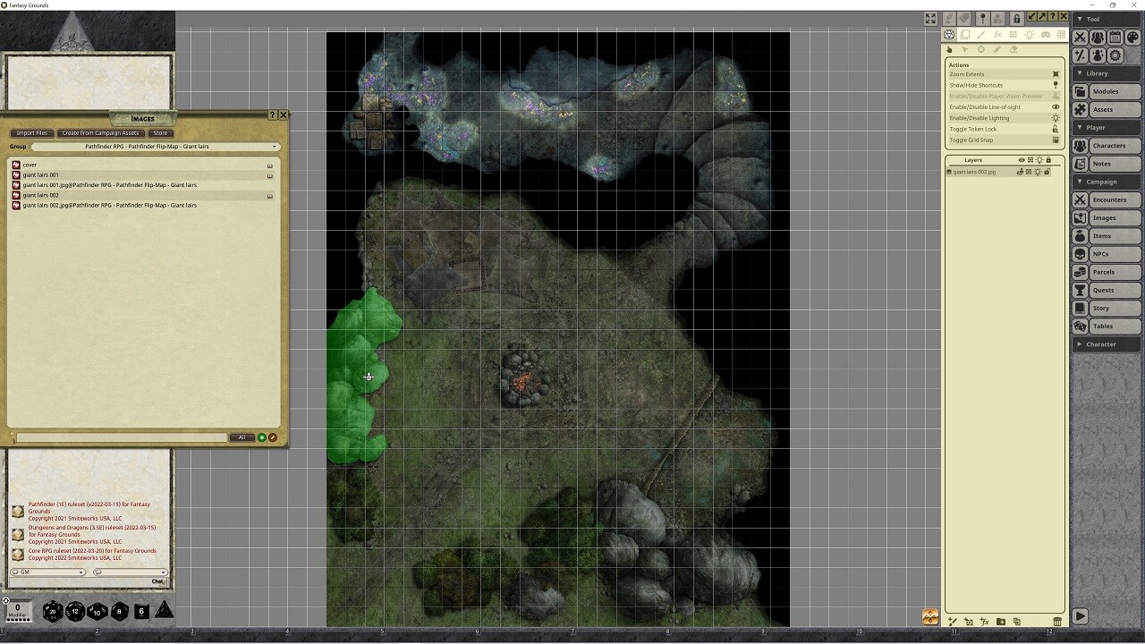 Fantasy Grounds - Pathfinder RPG - Pathfinder Flip-Mat - Giant lairs