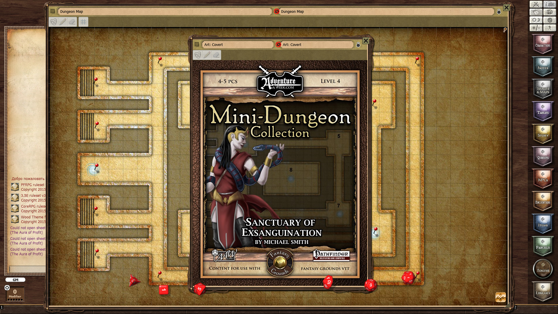 Fantasy Grounds - Mini-Dungeon #026: Sanctuary of Exsanguination (PFRPG)