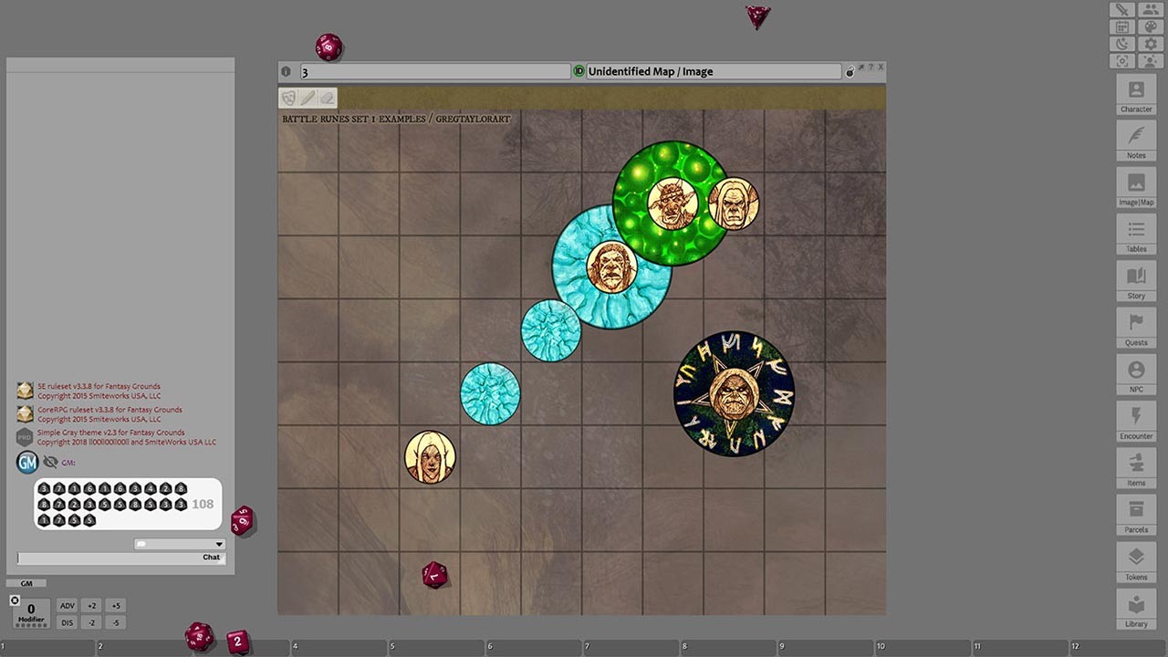 Fantasy Grounds - Battle Runes 1 Spell Effect Tokens (Token Pack)