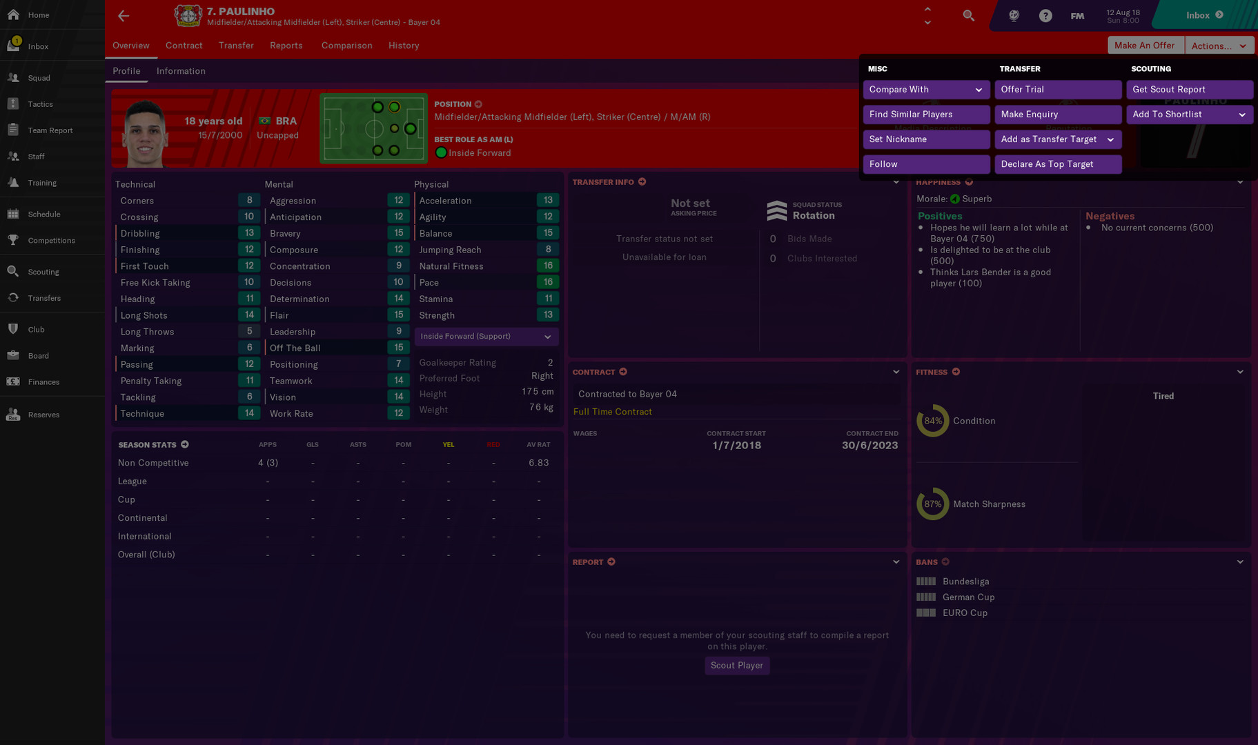 Football Manager 2019 Touch - Unlimited Scouting