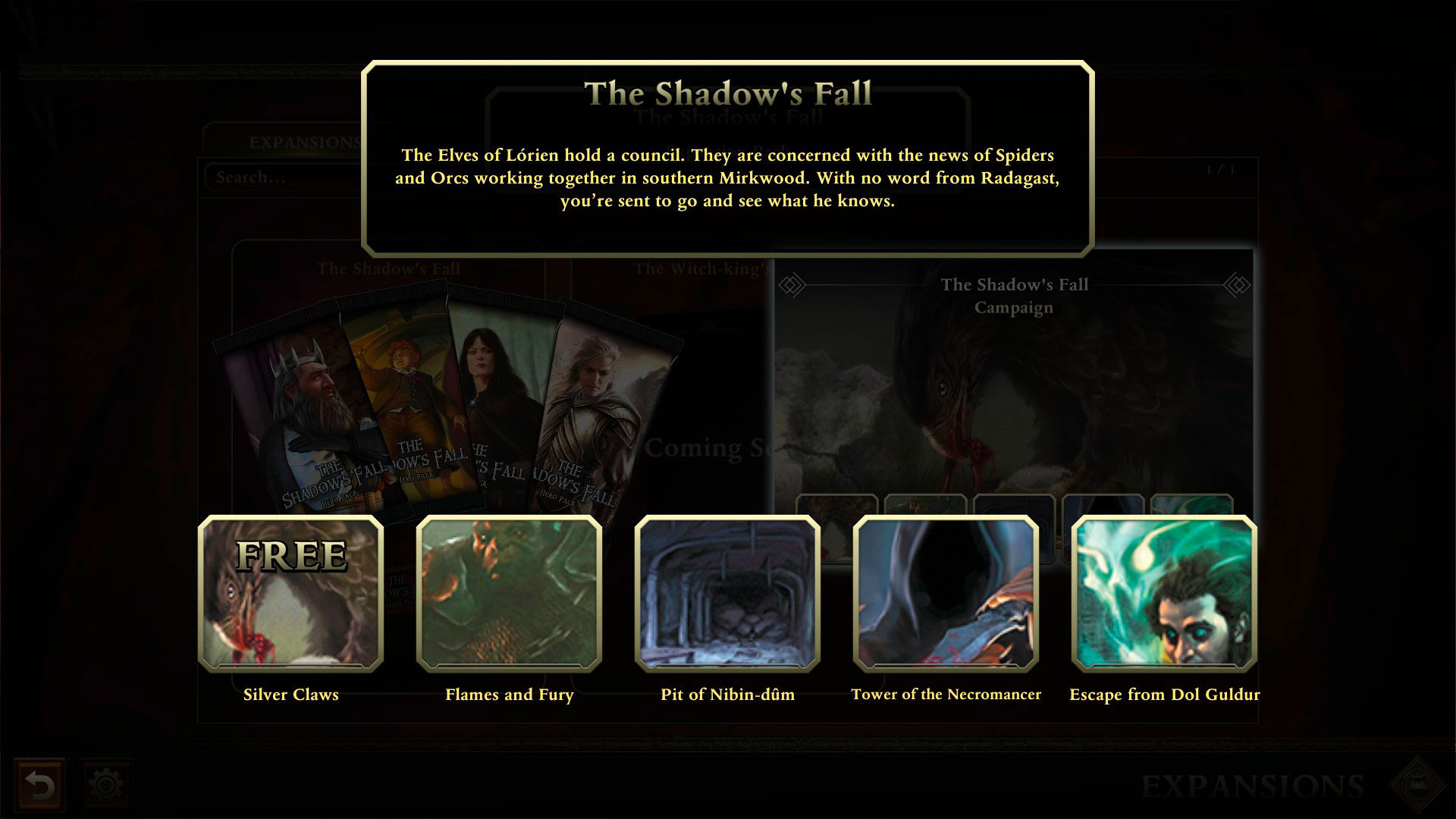 The Lord of The Rings ACG - The Shadow's Fall Expansion
