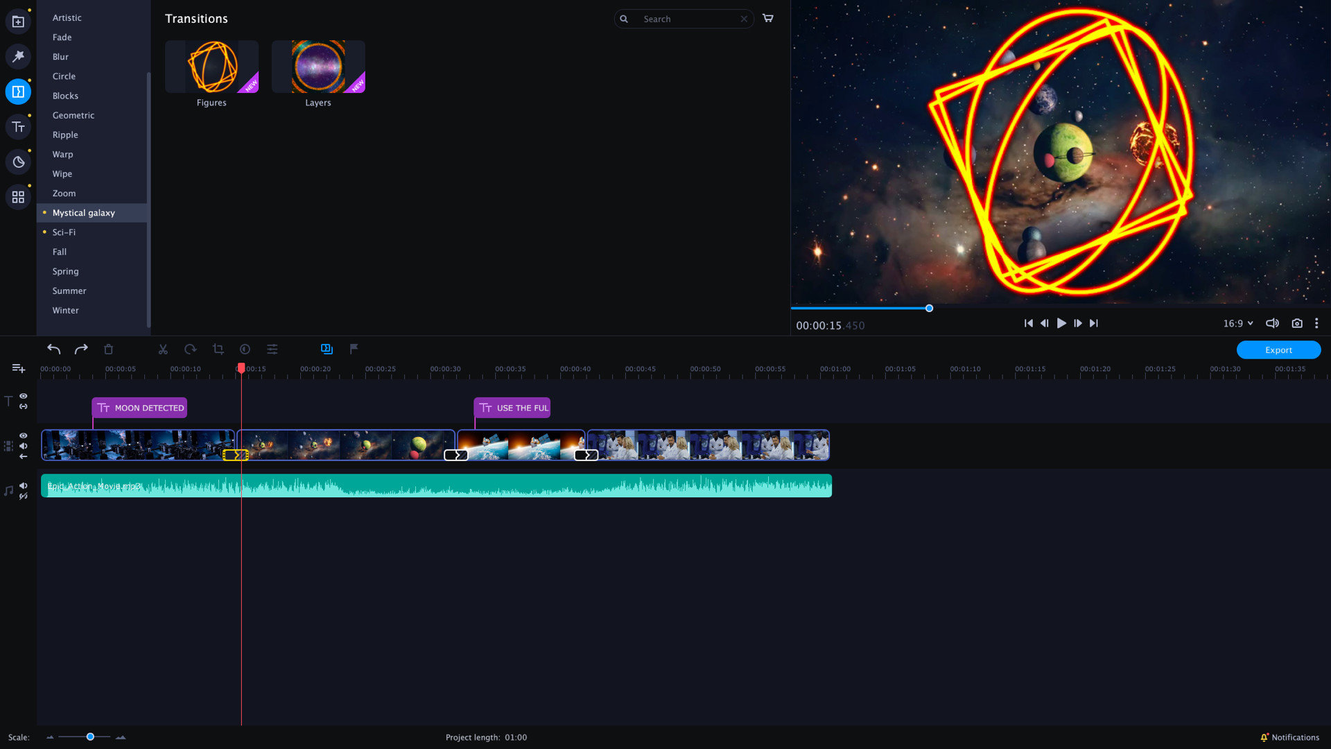 Movavi Video Editor Plus 2021 Effects - Future is now Set