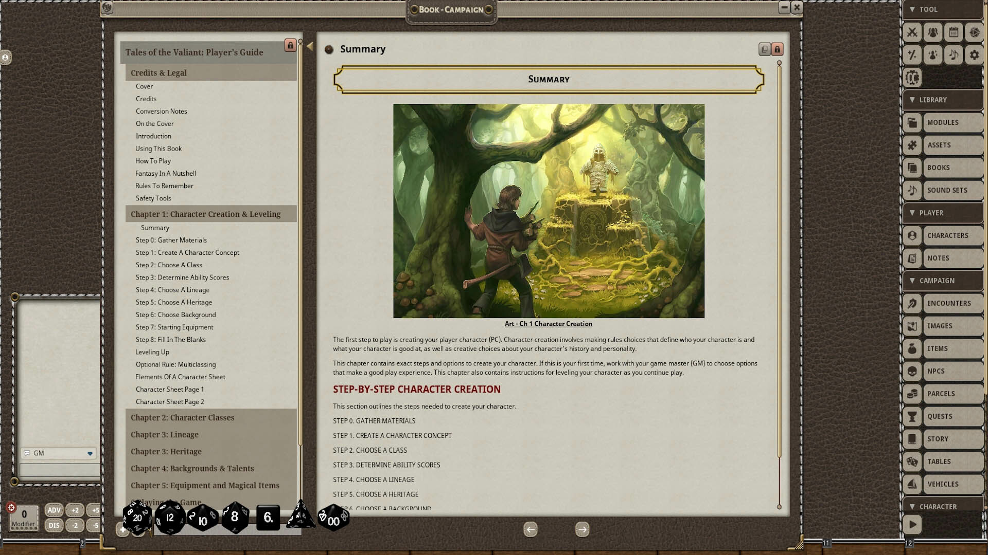 Fantasy Grounds - Tales of the Valiant: Players Guide