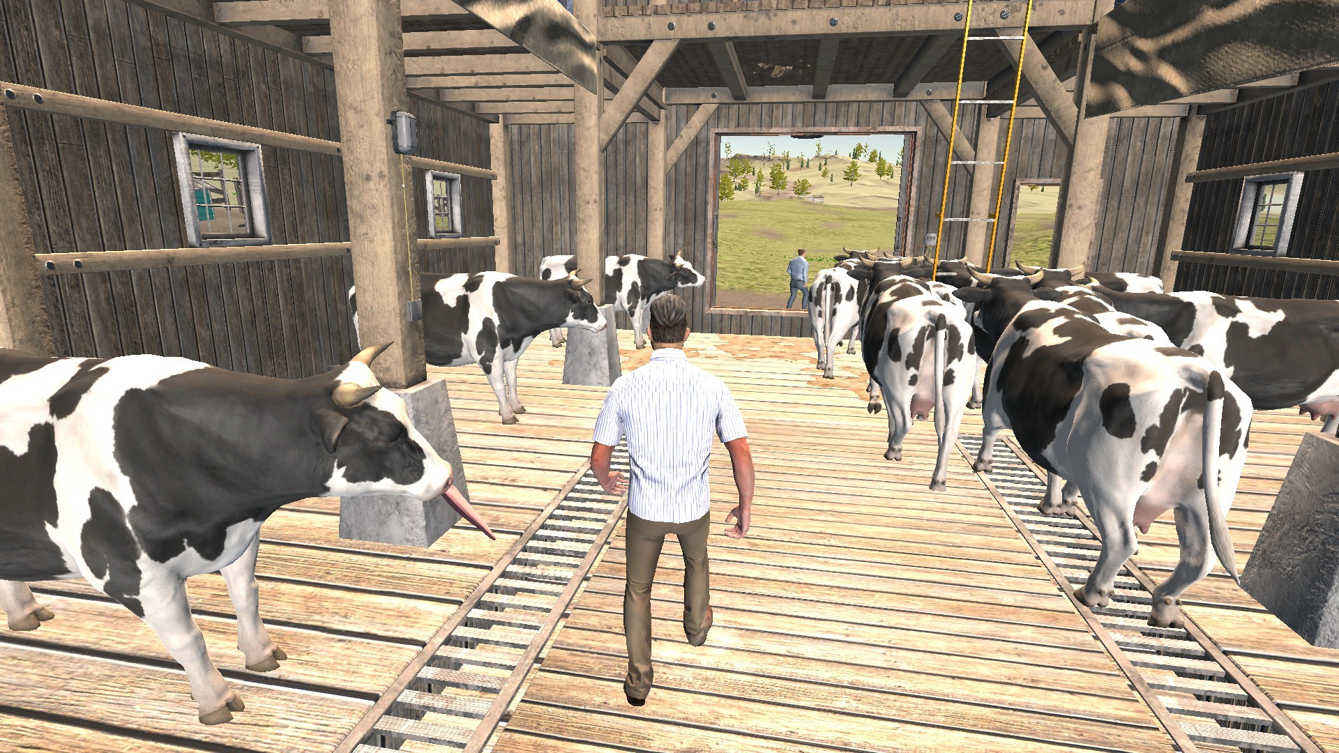 Directly Drink Milk from Cow　【直に牛乳を飲め】