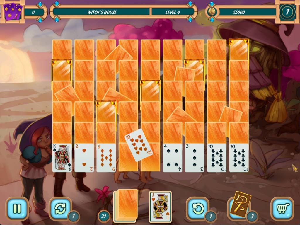 Sweet Solitaire. School Witch 2