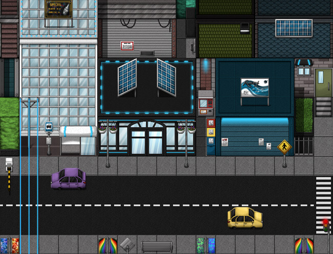 RPG Maker MZ - Sci-Fi and Modern Tileset - Exterior