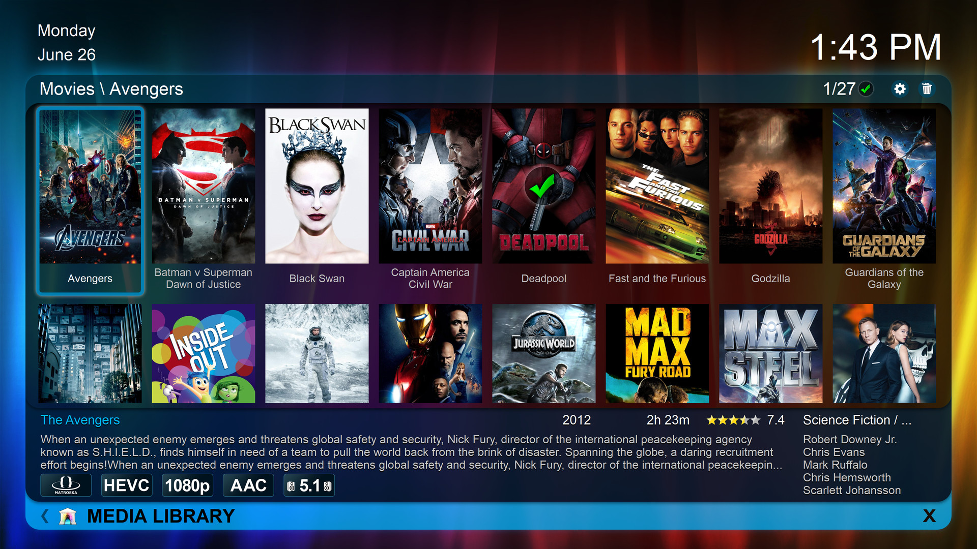 Zoom Player - 4K fullscreen navigation skin