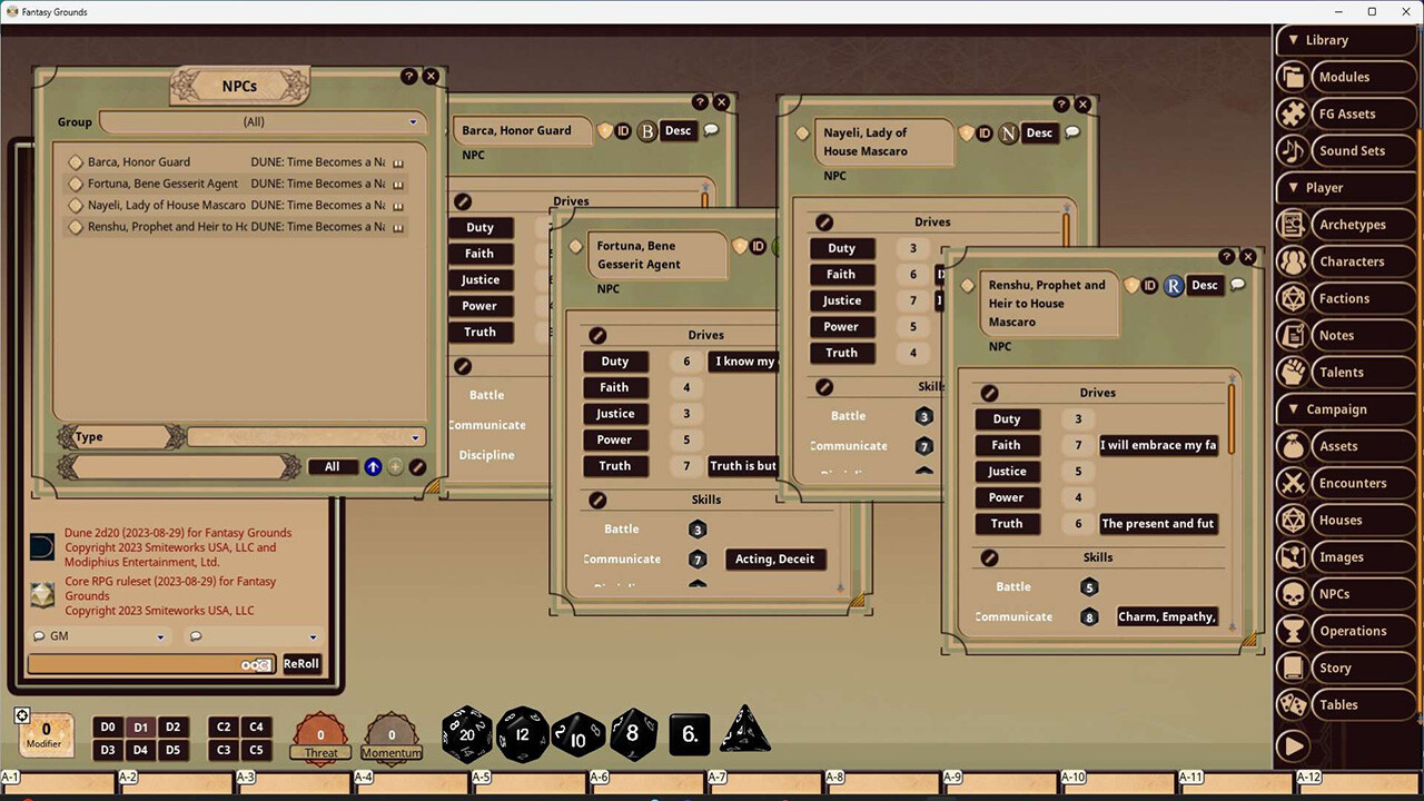 Fantasy Grounds - Dune: Time Becomes a Narrow Door