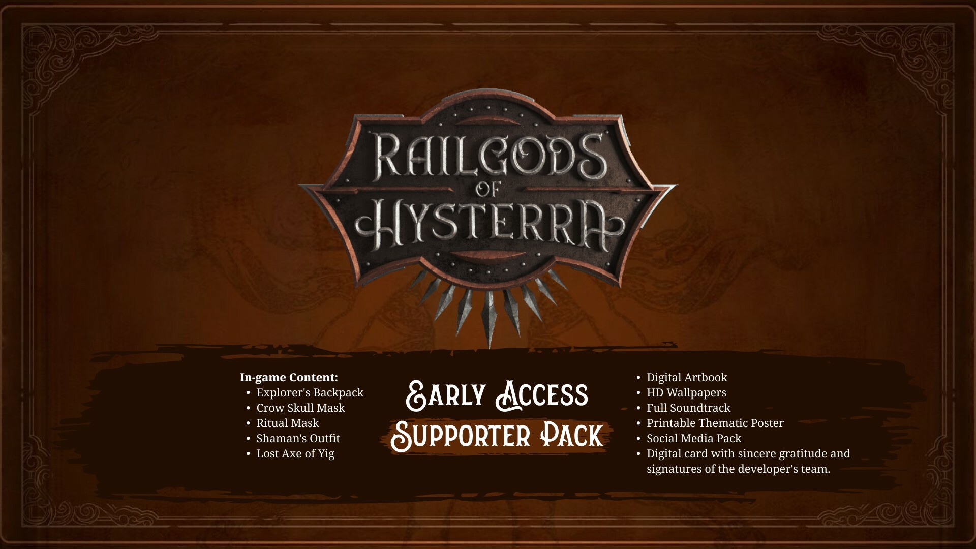 RailGods of Hysterra - Early Access Supporter Pack