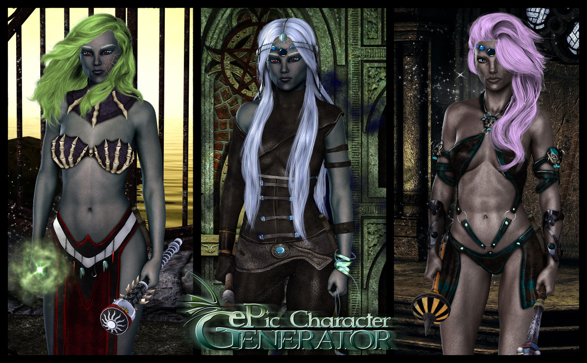 ePic Character Generator - Season #2: Female Drow Spellcaster