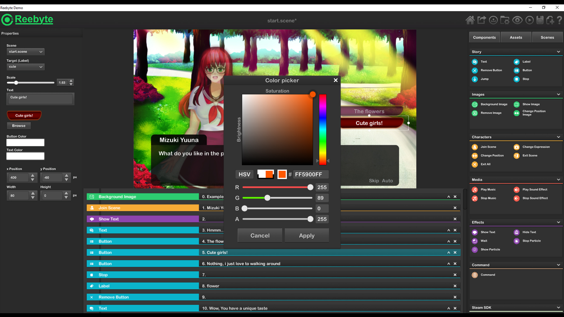 Reebyte : Visual Novel and Interactive App Maker