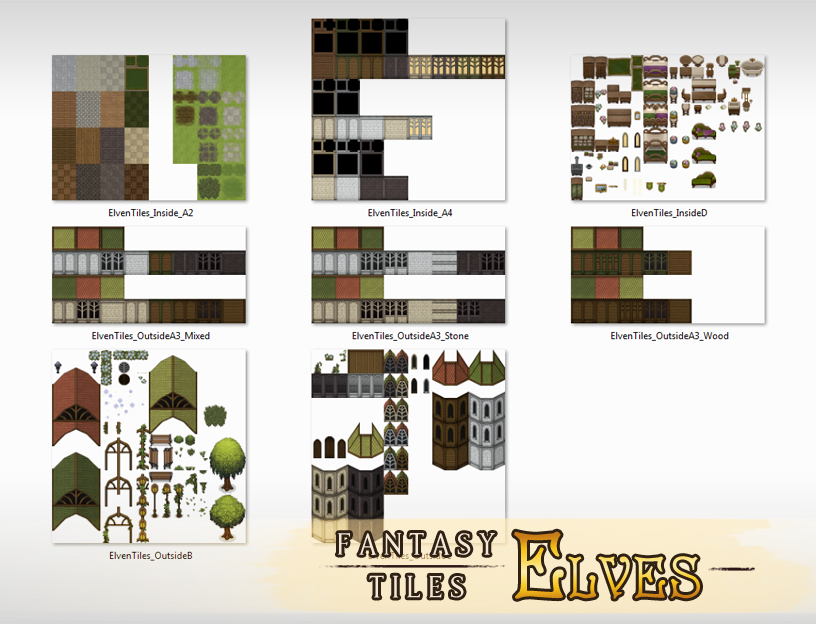 RPG Maker MV - Fantasy Tiles - Elves