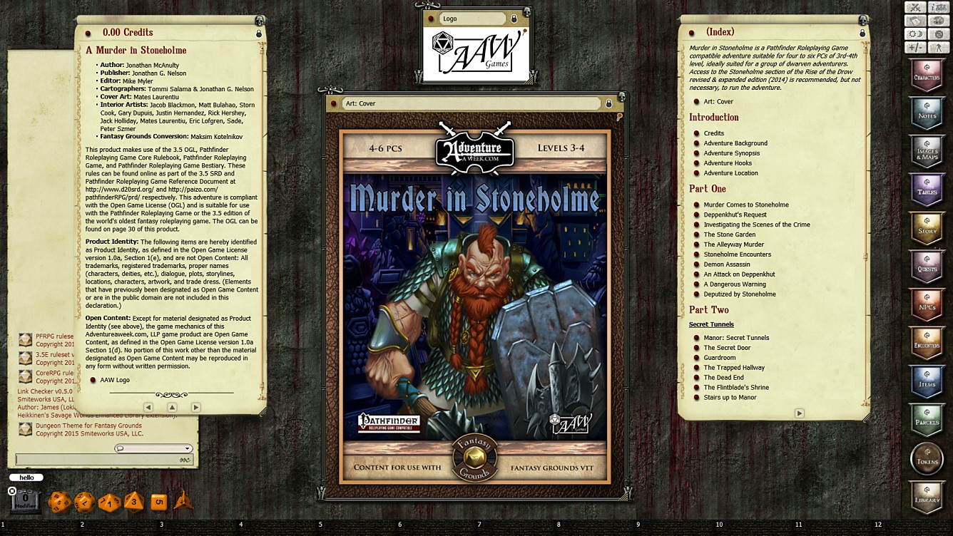 Fantasy Grounds - U02: Murder in Stoneholme (PFRPG)