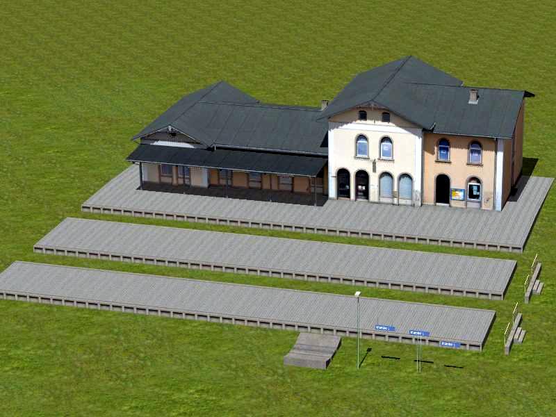 Modellset 1 - Bahnhof, Häuser, Scheunen